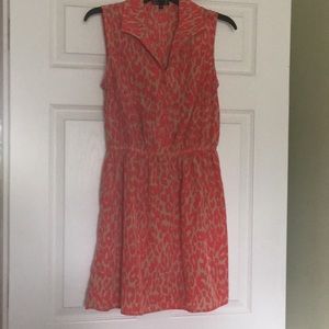 Elastic waist dress collar dress